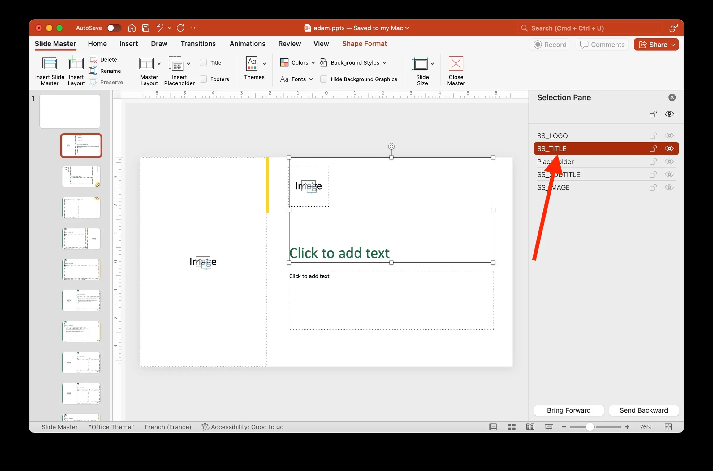 PowerPoint Rename Shape