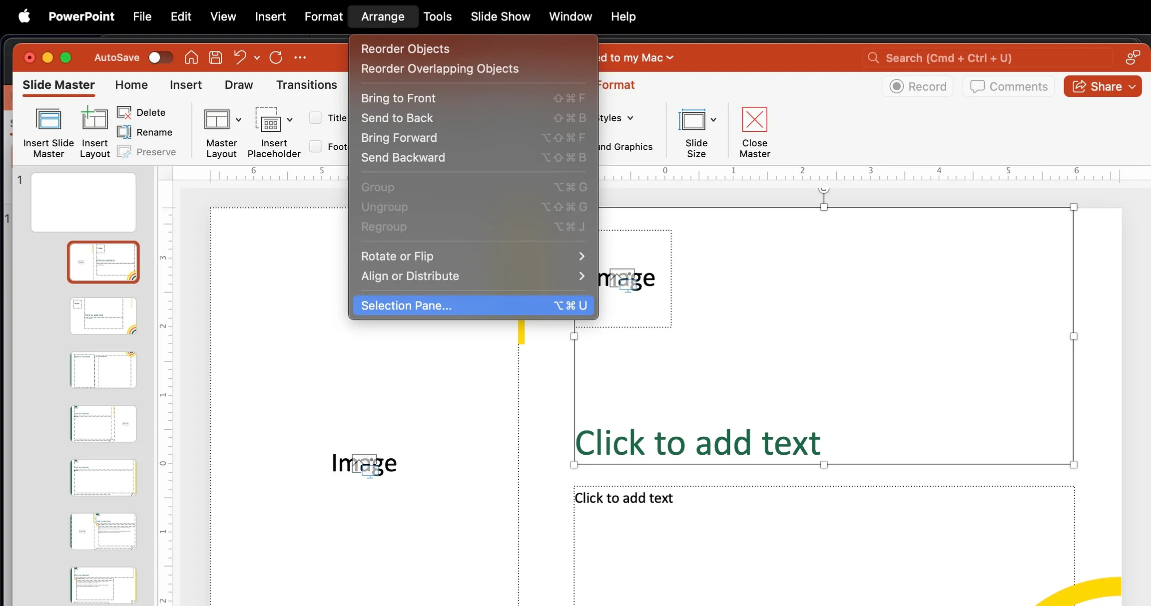 PowerPoint Selection Pane
